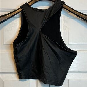 SHEIN Black Faux Leather Top